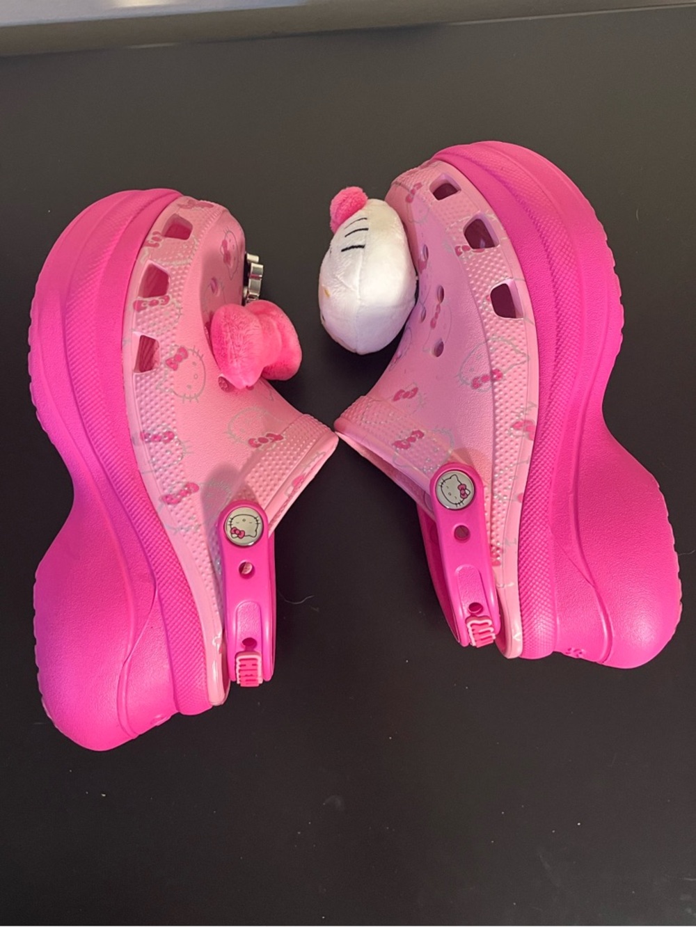CROCS y2k Platform Sanrio Bae Hello Kitty Limited Edition Women’s Size 4 Pink - Picture 4 of 9